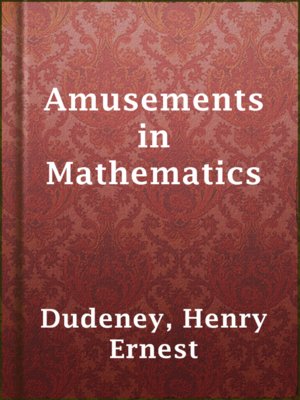 cover image of Amusements in Mathematics